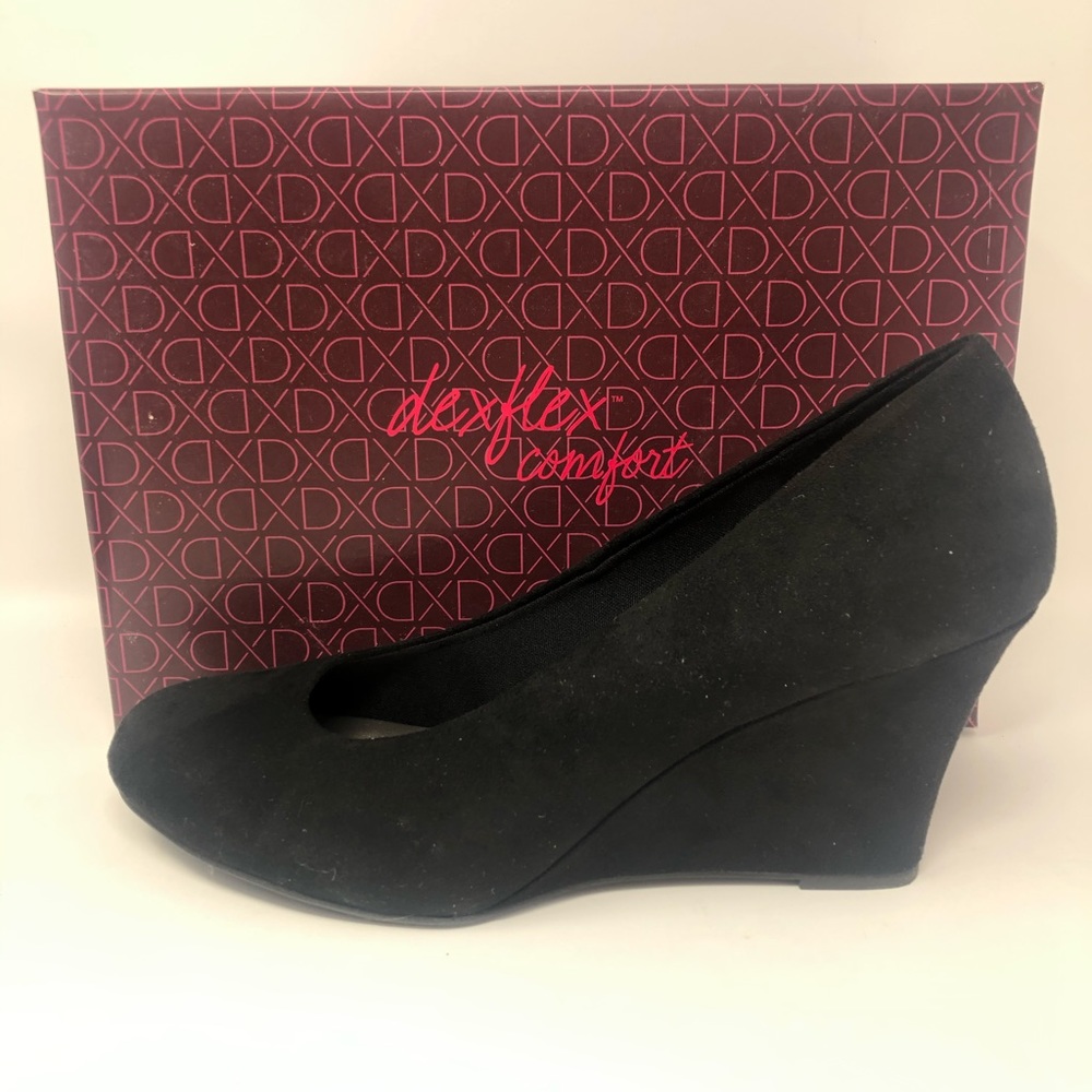 NEW Dexflex Comfort Karlie Black Wedge - Picture 2 of 5